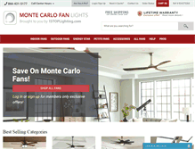 Tablet Screenshot of montecarlofanlights.com